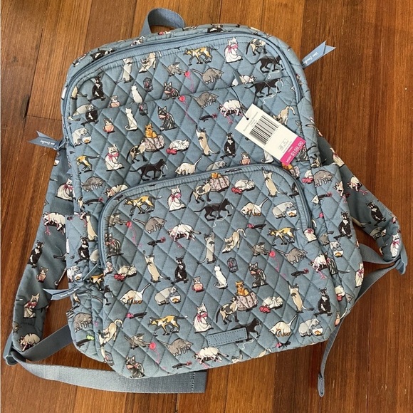 Vera Bradley Handbags - Vera Bradley Blue Animal Print Backpack